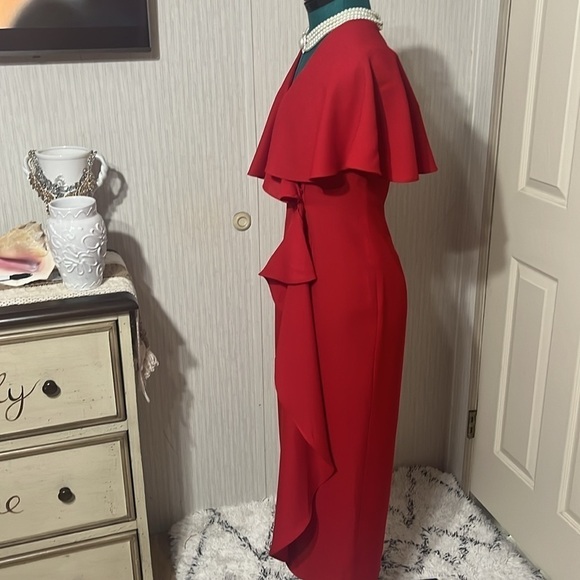 A.B.S. Evening Collection red cocktail Dress - Picture 6 of 10